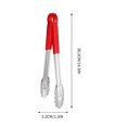 thumbnail image 5 of Stainless Steel Food Tongs 304 Grade | Heavy Duty BBQ Grill Bread Sandwich Clip with Red Handle | Rustproof, Heat-Resistant, Secure Grip, Large Serving Utensil for Kitchen, Buffet, Party, Restaurant, 5 of 9
