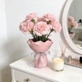 thumbnail image 4 of Leodye 1PCS Creative Ceramic Vase Elegant Design for Modern Home and Wedding Centerpiece -7.87*9.45IN, 4 of 6