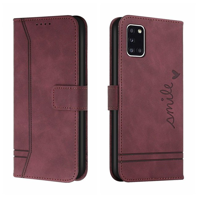 Funda con tapa estilo vintage para Samsung A31, ranura para múltiples tarjetas, protección total, estilo retro, material PU+TPU