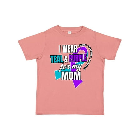 

Inktastic Suicide Prevention I Wear Teal and Purple for My Mom Gift Toddler Boy or Toddler Girl T-Shirt