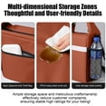 thumbnail image 6 of Tdxkok Wide Opening Insulated Lunch Bag with Reflective Stripe Detachable Strap thermal Food Carrier for Students office Work Orange, 6 of 6