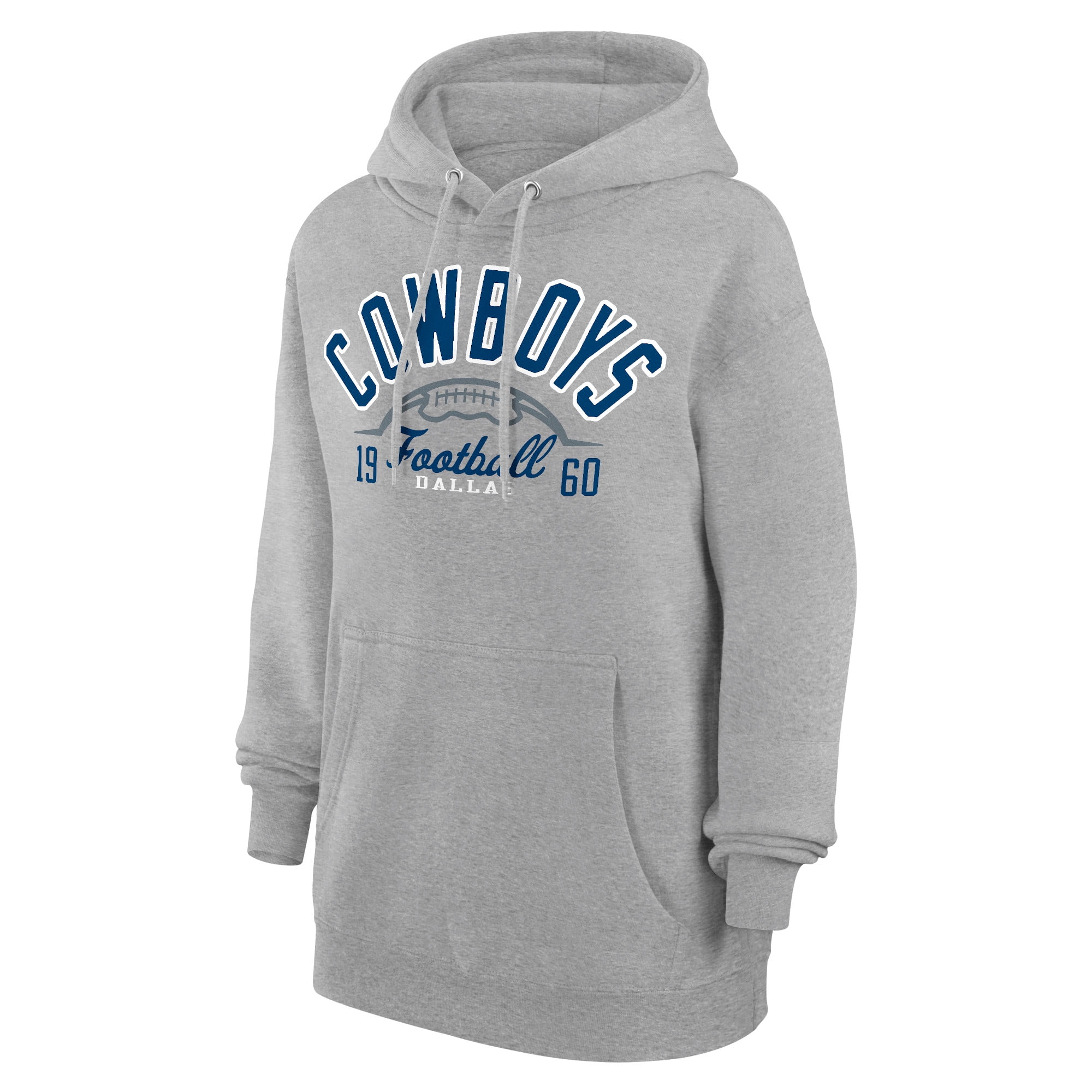 Men s Starter Heather Gray Dallas Cowboys Half Ball Team Fleece