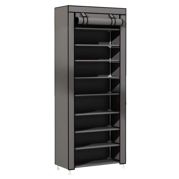 Closet Zapatera Minimalista Armario Organizador Multifuncional Armable / Almacenamiento para Zapatos 27 pares (Gris, 9 niveles) STAY ELIT Minimalista Armable