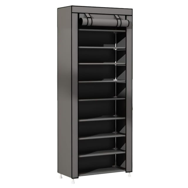 Closet Zapatera Minimalista Armario Organizador Multifuncional Armable / Almacenamiento para Zapatos 27 pares (Gris, 9 niveles) STAY ELIT Minimalista Armable