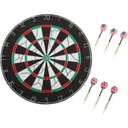 Hey! Play! 18" Double-Sided Flocking Dartboard with Six 17g Darts by Trademark Global LLC