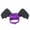 A003- Purple, variant on This 1-Piece Black Pet Halloween Bat Wing Harness Measures 9.4 Inches in Total Width from Wingtip to Wingtip, 3.1 Inches in Central Body Panel Height, 4.7 Inches in Wing Length,