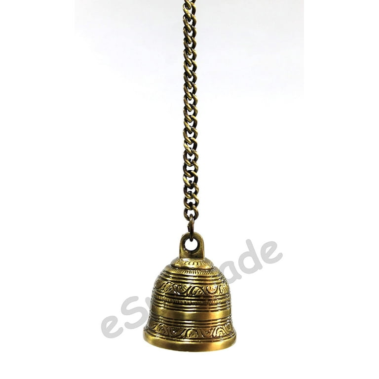 Brass Hanging Bell With Chain