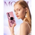 thumbnail image 6 of for Samsung Galaxy A25 5G Phone Case Women Girls Cute Astronaut Glitter Sparkly Girly Cover with 6D Astronaut Hidden Stand Kickstand Design Sparkle Bling Cases for Samsung A25 5G 6.5'' Pretty, 6 of 11