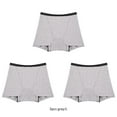 thumbnail image 3 of 3 Pcs 4 Couches Culottes Menstruelles pour Femmes Design Simple Solide Imperméable Coton Respirant Lingerie Douce Gris G, 3 of 8