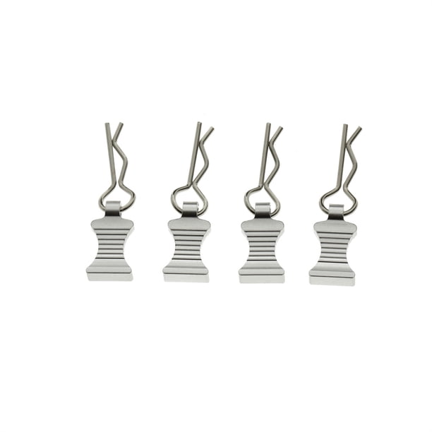 RC Crawler Shell Clips Pins Decoration Reemplazar la parte 1/10 1/8 KIT DE PIEZAS DE ACTUALIZACIÓN Reemplazo de accesorios para TRAXXAS TRX4 Paquete de plata de 4 seitruly FN001150-01