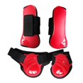 thumbnail image 4 of 4Pcs Horse Front Rear Hind Leg Boots, Equine Tendon Fetlock Protect Red M, 4 of 10