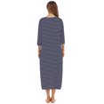 thumbnail image 3 of Dalazy Robe de Nuit Femme Décontractée Manches Longues Double Poche Fermeture Éclair Automne Hiver Robe de Maison Vêtements de Nuit Bleu Foncé S, 3 of 6