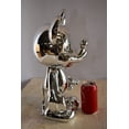 thumbnail image 4 of Nifao Contemporary Silver Chrome Mickey Mouse Resin Statue – Modern Home Decor Sculpture, 12"L x 9"W x 16"H, 4 of 11