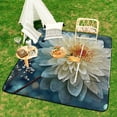 thumbnail image 6 of Dahlia Flower Picnic Blanket Waterproof Outdoor Beach Blanket Hand-held Pad Suitable for Travel, Camping, Beach, Family Gatherings, 6 of 7