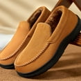 thumbnail image 5 of CHICVOMEY Men's Suede Moccasin Slippers with Faux Fur Lining Indoor&Outdoor Winter House Slippers for Men, 5 of 10