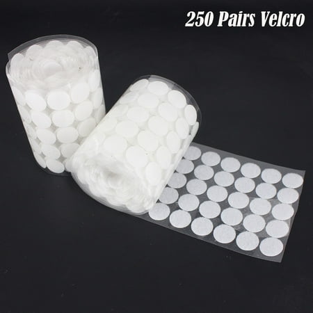 

VBXOAE 20mm Hook and Loop 250 Pairs Diameter Hook and Loop Self Adhesive Round