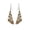 Black Triangular, variant on Copper Earrings - Featuring an elegant oval shape with a traditional diamond pattern, highlighted by a striking black jagged border. (WhiteDiamonds)