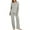 Silver, variant on Kaemgyyd Women's 2 Piece Lounge Sets Ribbed Knit Long Sleeve Crew Neck Pullover Tops and Wide Leg Pants Fall Winter Outfits