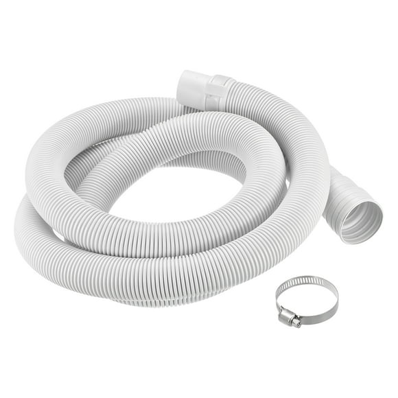 Washing Machine Drain Hose,  Universal Drain Hose Extension Kit 4.92 feet White for Washing Machine with Clamps