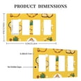 thumbnail image 3 of Cute Smiley Pineapple Yellow Switch Cover Decorative Wall Plate / 4-Gang Screwless / Standard Size 4.5x8 in, 3 of 5