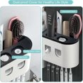thumbnail image 5 of Double Automatic Toothpaste Dispensers Squeezer Kit with Toothbrush Holder Wall Mounted, Large Storage Organizer, 5 of 5