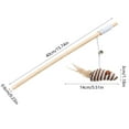 thumbnail image 3 of SPOORYYO Interactive Cat Toy, Cat Teaser Wand with Feathers, Bell & Elastic Rope, Durable Wooden Handle Kitten Toys for Indoor Cats to Stimulate Hunting Instinct, 3 of 6