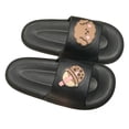 thumbnail image 2 of Zapatillas de PVC Cómodo Diseño ergonómico Patrón de Dibujos Animados Sandalias de Suela Gruesa Zapatillas de Interior para el hogar Té de Leche Perro Negro 36-37, 2 of 5
