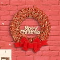 thumbnail image 4 of Christmas Sign Wreath Decorative Ornaments Hanging Garland Door Wreaths for Xmas Aureate Red 36cm, 4 of 8