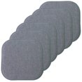 thumbnail image 1 of Cojín para silla Sweet Home Collection, espuma viscoelástica, paquete de 6 unidades, azul/gris, 1 of 6