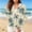 #0725-Beige, variant on Women Hibiscus Floral Print Zip Up Hooded Lightweight Beach Sun Protection Hoodie With Thumb Cuffs Pink S Gift