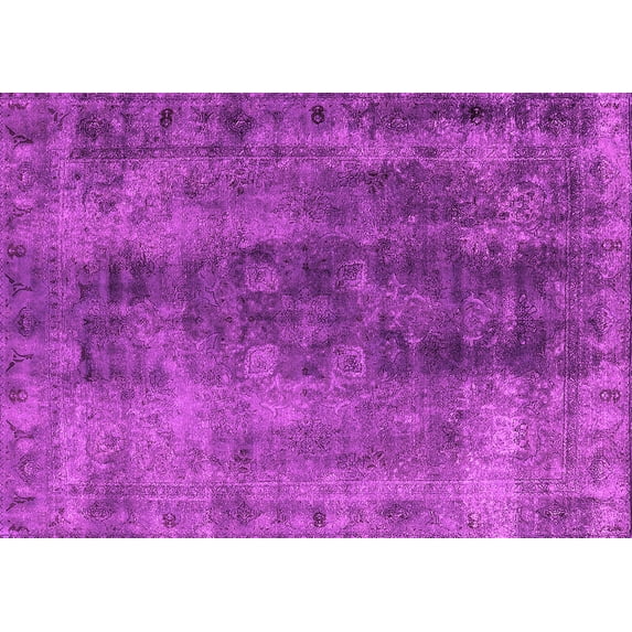 Ahgly Company Indoor Rectangle Oriental Pink Industrial Area Rugs, 7' x 10'