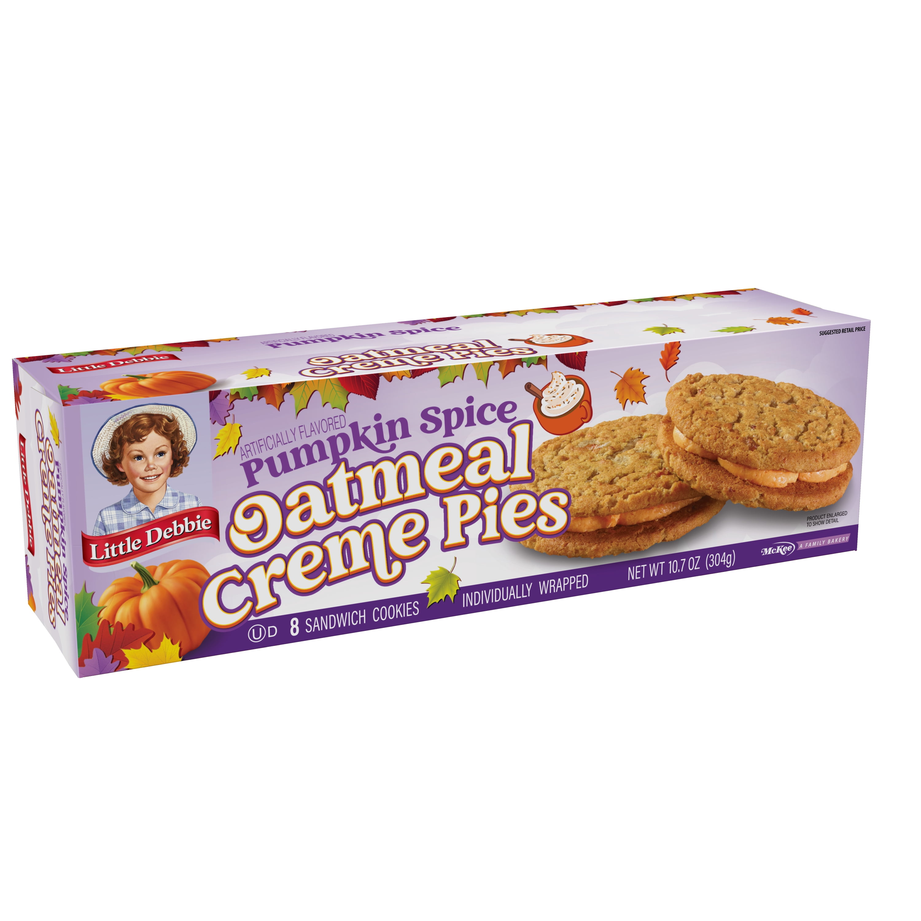 Snack Cakes, Little Debbie Family Pack Pumpkin Spice Oatmeal Creme Pies
