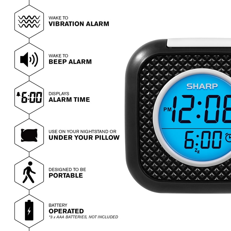 vibrating personal alarm Sonic Alert Sonic Bomb Bluetooth Portable Super Bed Shaker Alarm - SS100BT2  | Powerful Vibrating Alarm w/ Smartphone App | Wake with a Shake Even The  Heaviest Sleepers main image 0