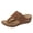 1Brown, variant on Women's Wedge Sandals Flip Flops Flower Platform Sandals Cushion FootBed Summer Beach Shoes