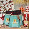thumbnail image 6 of Rocae Dogs Loves Bath Print Christmas Drawstring Linen Gift Bag with Drawstrings Treat Bag Goody Present Bags for Christmas Party Favor, 6 of 8