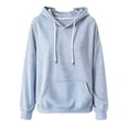 thumbnail image 4 of Neewe Womens Hoodies Casual Loose Long Sleeve Drawstring Pullover Sweatshirts Lightweight Hooded Tops with Pocket, 4 of 6