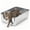 Front Entry, variant on KPWACD Stainless Steel Litter Box Low Entry Metal Cat Litter Pan 17.5 x 13.5 x 5.9-in