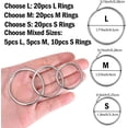 thumbnail image 4 of 20 Pack No Tarinsh Key Rings, Quick Release, Stainless Steel Split Keychain Rings for Car Keys, 4 of 6