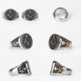 thumbnail image 4 of Anillos de acero inoxidable para hombre, masonería, calavera, Punk Rock, Hip Hop, para motorista, hombre, novio, joyería, regalo creativo, oro azul Sailing  Electrónica, 4 of 4