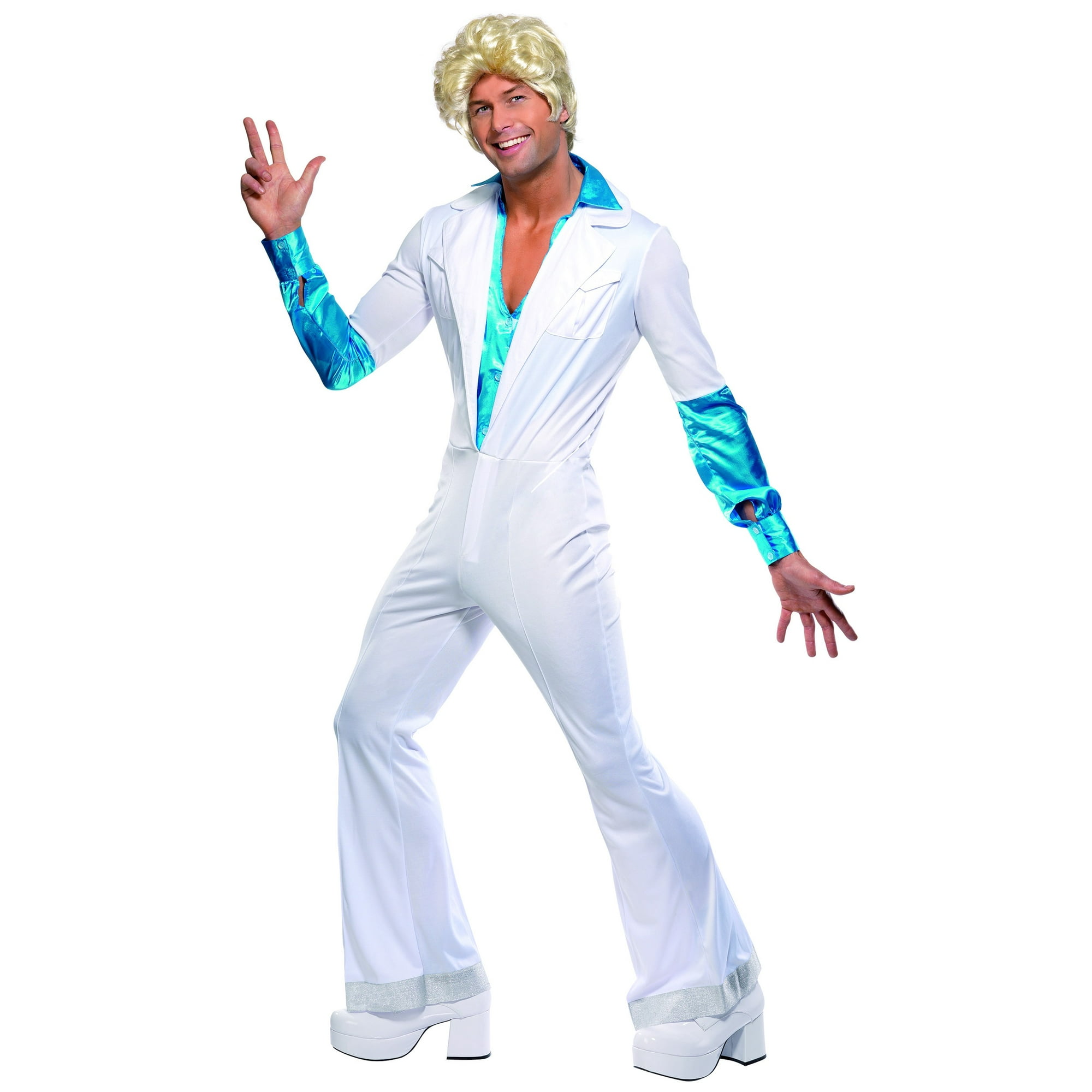 Smiffys 70s Disco Man Costume White L
