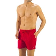 Solid Colored & Printed Quick Dry Summer Swim Trunks for Men, Swimwear, Bathing Suits, Swim Shorts with Various Colors & Designs – Red, 3X-Large