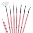 thumbnail image 1 of Winstonia Juego de 8 pinceles profesionales para decoración de uñas – 'Glam Gadgets' Detailer Liner Dotter Fan Brush Striping Brush Uv Gel Brush Angular Brush, 1 of 1