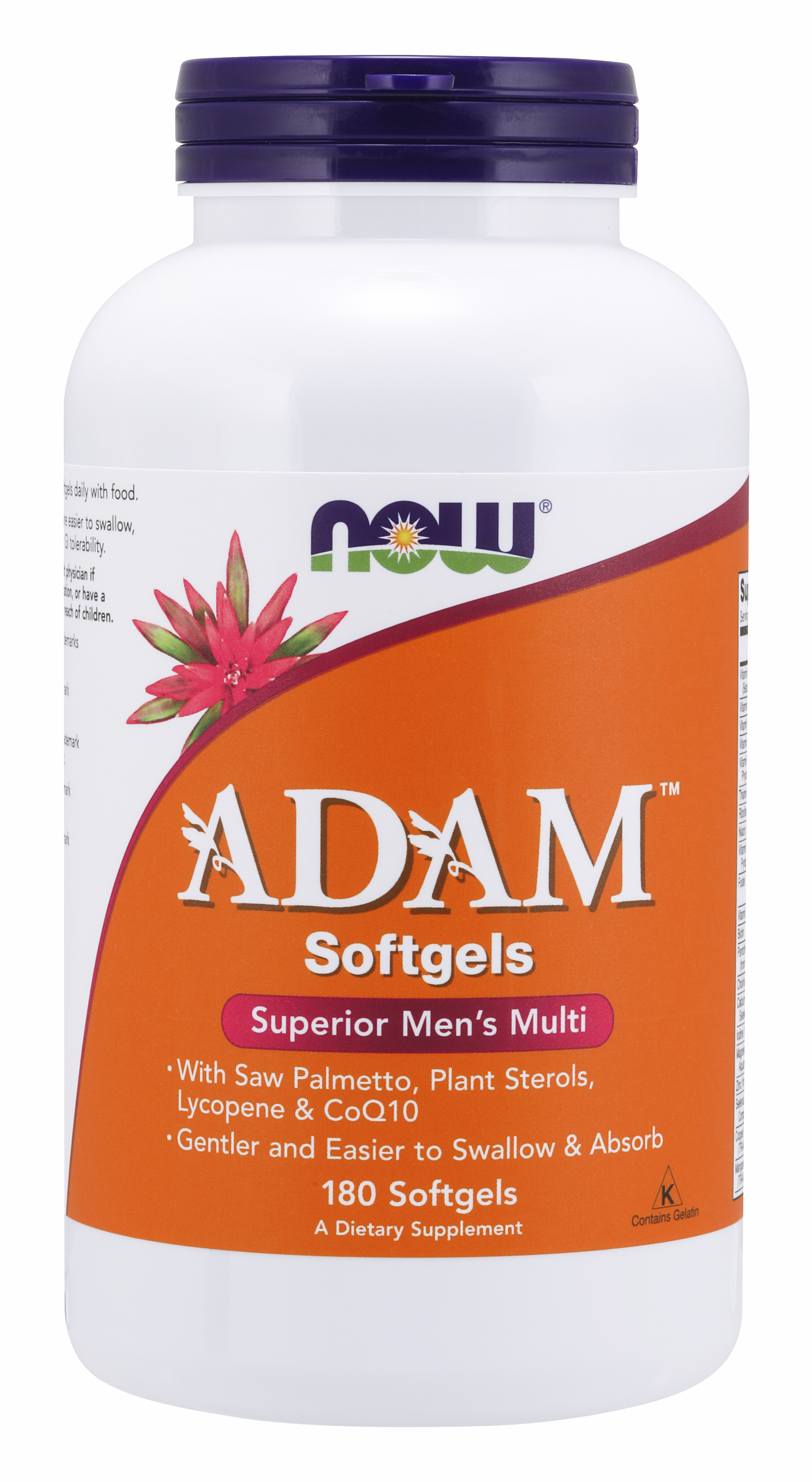 NOW Supplements, ADAM™ Men's Multivitamin with Saw Palmetto, Plant