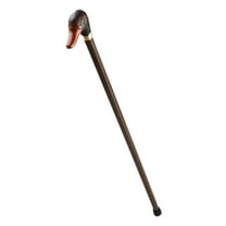 Unisex-Adult Jake (Mallard Duck) Sculpted Walking Stick - Metal Head Wooden Cane