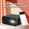thumbnail image 4 of YT500 Compact LED Projector with 324x240P Resolution (1080P Compatible), 16-100 Inch Display, Wireless & Wired Phone Screen Mirroring, 100-240V US Plug, Portable Home Theater/Office/Camping Use,, 4 of 6
