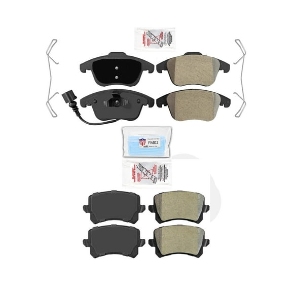 Front and Rear OE Metallic Brake Pads Fits Volkswagen Tiguan 2009-2017