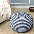 thumbnail image 5 of HomeRoots 517944 20 in. Blue Jute Ottoman, 5 of 7