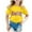 Yellow, variant on Godom Short Sleeve Shirt for Girls Kids Crewneck T-Shirts Girls' Summer T Shirts