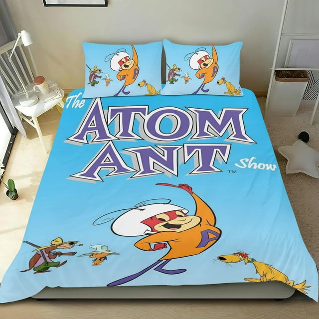 Hombre Atómico Conjunto de sábanas temático, trío de piezas, cómodo y amigable con la piel, diseño único, regalo de decoración para el hogar para familiares, amigos y fans,140cm *210cm
