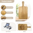 thumbnail image 4 of 5 Pack Acacia Wood Cutting Board Bulk Wooden Serving Tray Kitchen Chopping Boards with Handle for Laser Engrave (13.8 x 7 Inch), 4 of 7